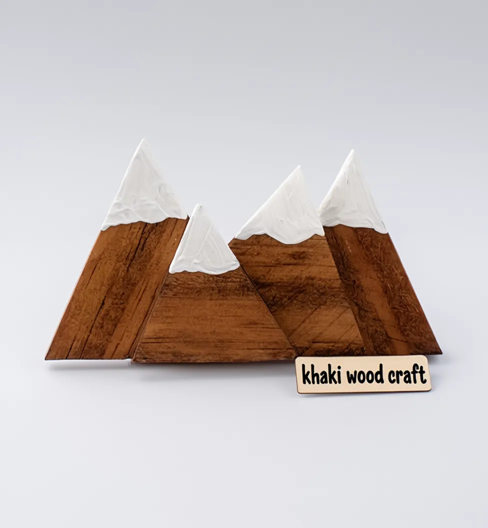 Wooden Mountain Set D Cor Minimalist Mountain Range Shelf Decor photo 3