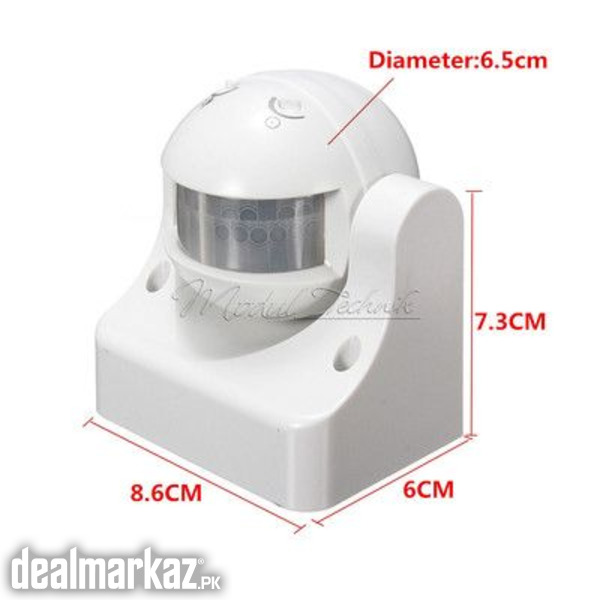 PIR Infrared Motion Sensor Detector 180° 220-240V AC Wall Mounted