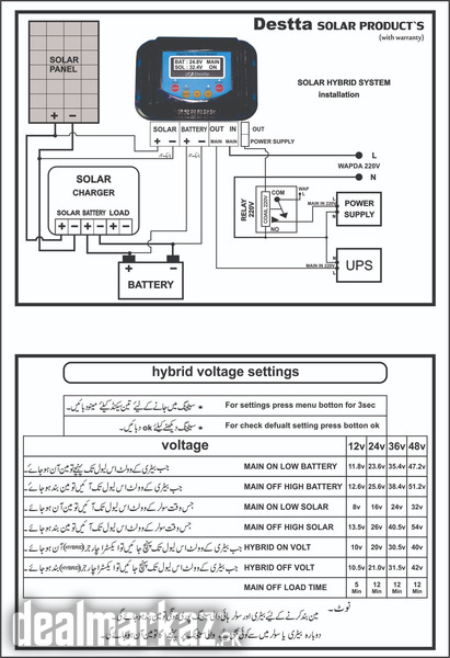 DST-4126 Solar Hybrid System Digital 12V,24V photo 2