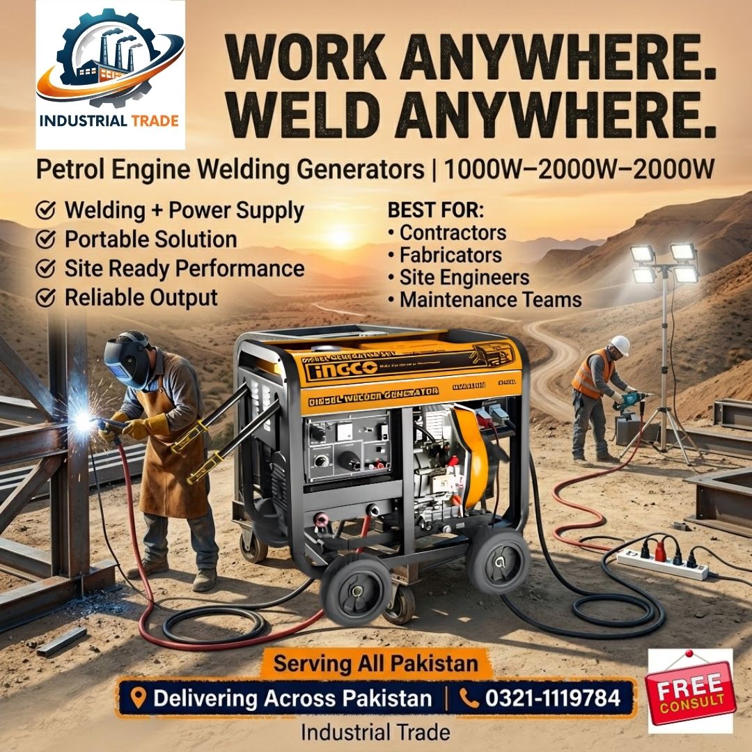Petrol Engine Welding Generator| Ingco Gen Wholesellers in Pakistan