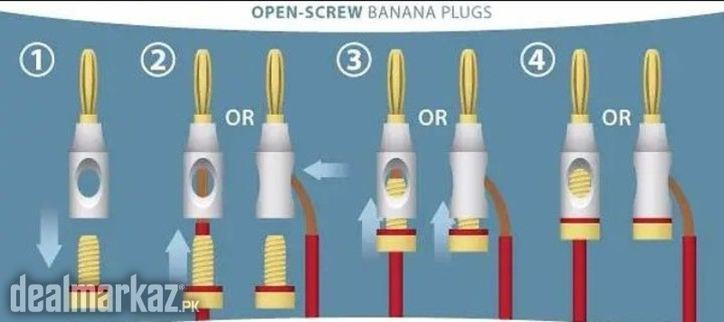 Banana Plugs high quality Gold Plated Speaker Cable connections photo 2