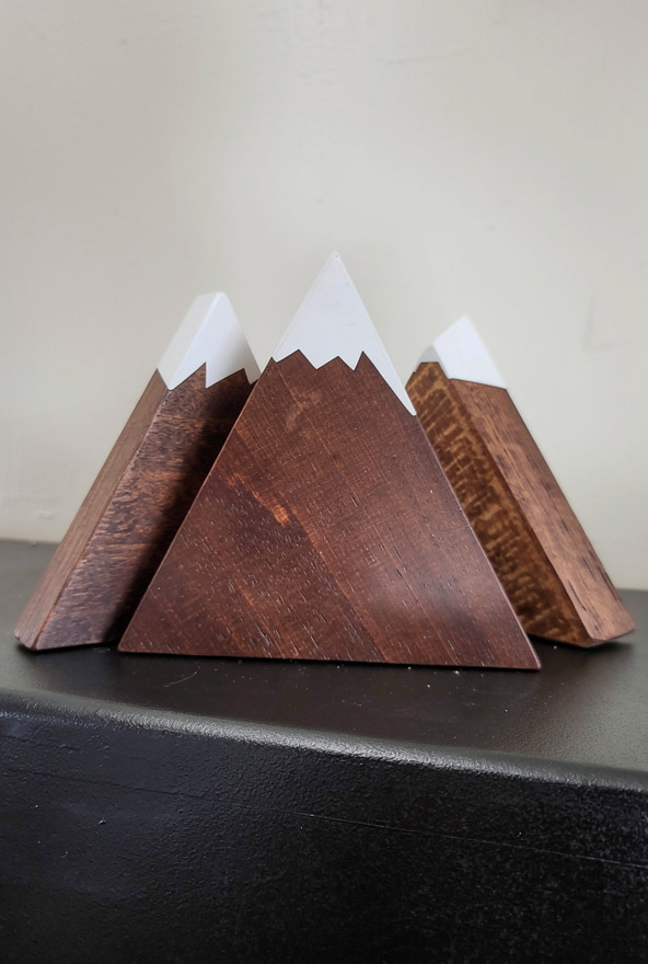 Wooden Mountain Set D Cor Minimalist Mountain Range Shelf Decor photo 4