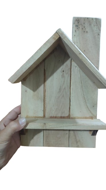 Wooden Cottage Key Holder Wall Mount Handmade House Shape Key Stand Organizer For Home Entrance Decorative Key Rack photo 2