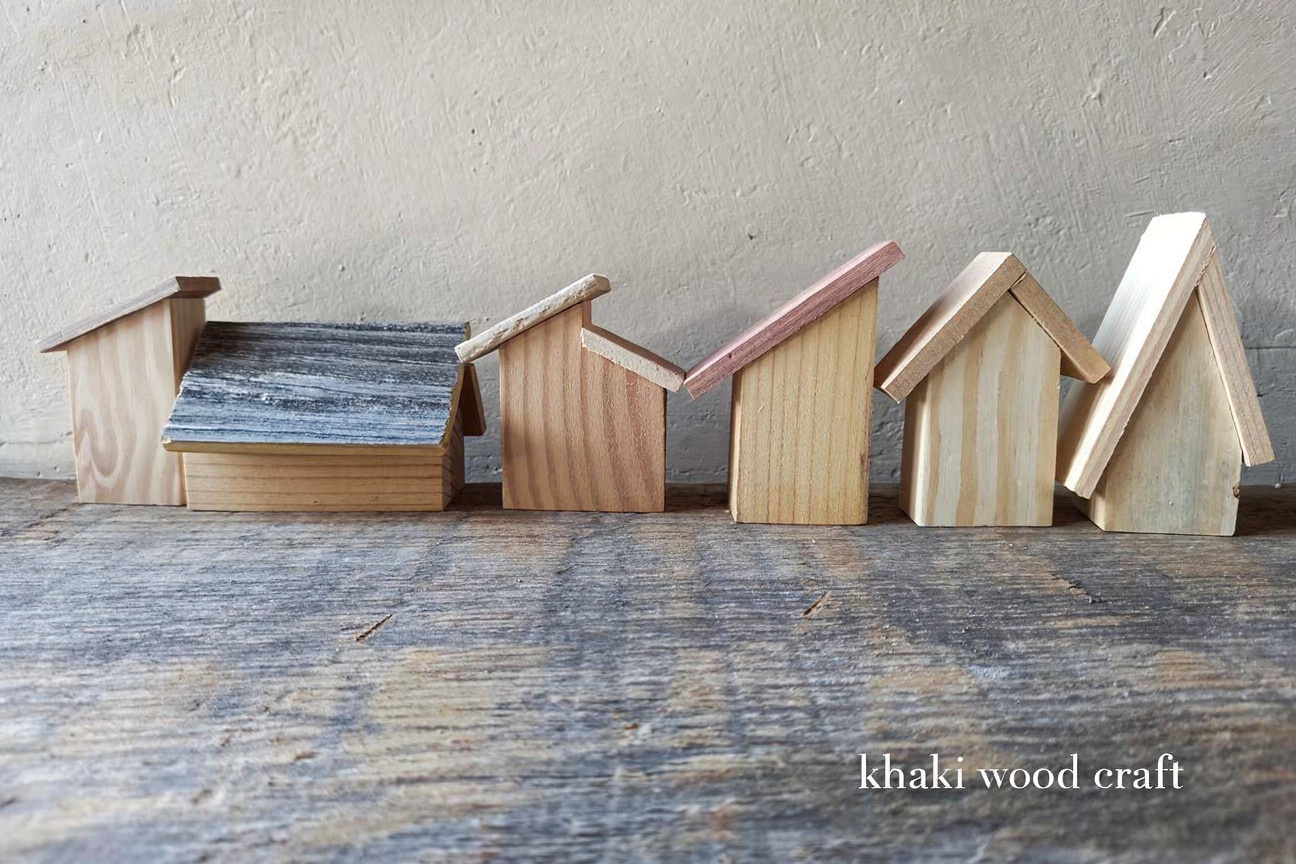 Set Of 6 Wooden House Shapes Unfinished Wood Houses For Painting Diy Craft Supplies%2C Kids Toys Home D Cor photo 2