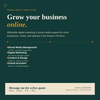 Digital Marketing & Social Media Services