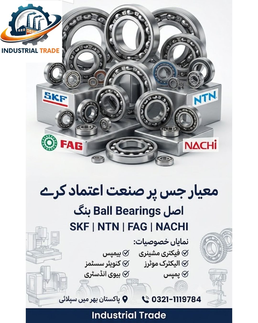 Ball Bearings Supplier in Pakistan | SKF, NTN, FAG & NACHI Bearings