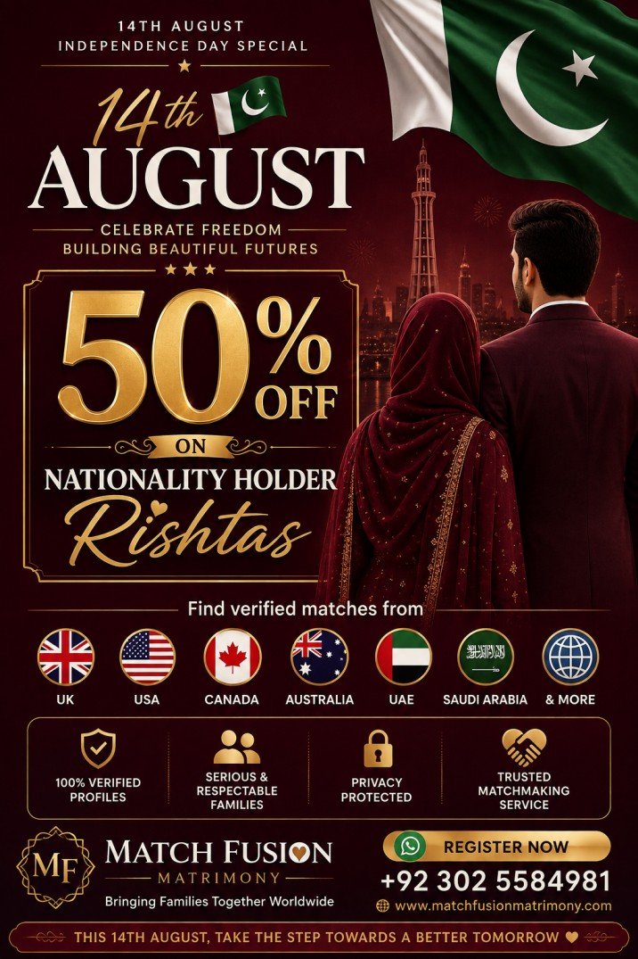 Match Fusion Matrimony – Trusted Rishta Service in Pakistan & Overseas photo 1