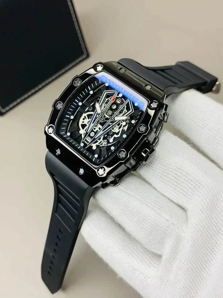 ⌚ Stylish Black Chronograph Watch for Men | Premium Look 🖤 photo 1