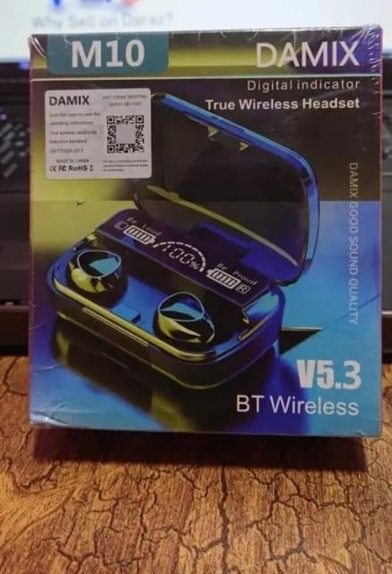 Water Resistant Black Bluetooth 5.3 Earbuds photo 1