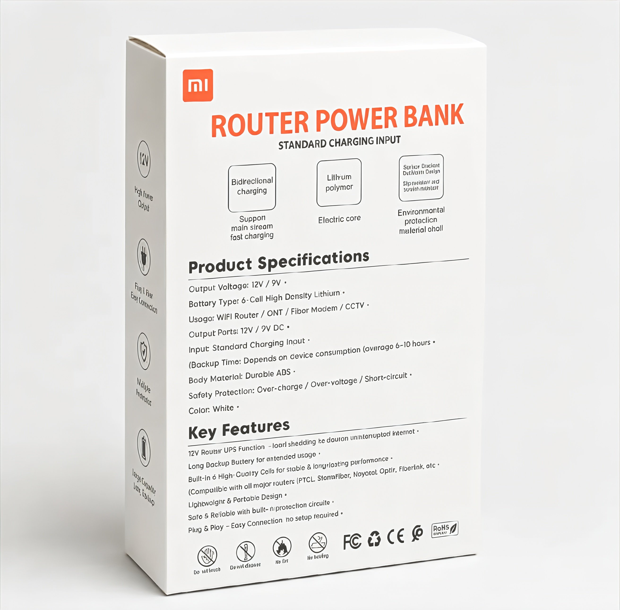 Xiaomi 12V Wifi Router Mini UPS - 4 to 6 Hours Battery Backup photo 3