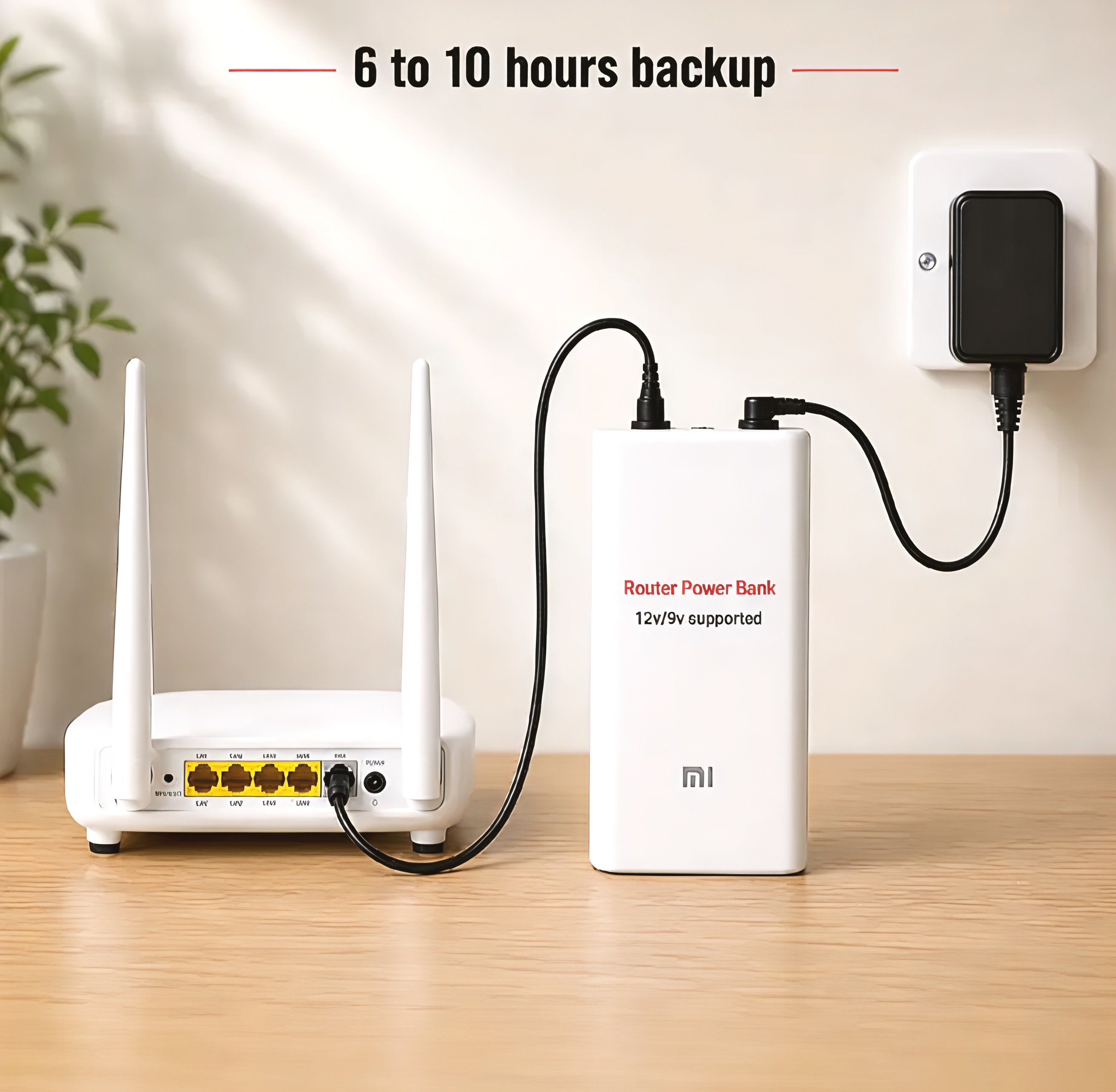 Xiaomi 12V Wifi Router Mini UPS - 4 to 6 Hours Battery Backup